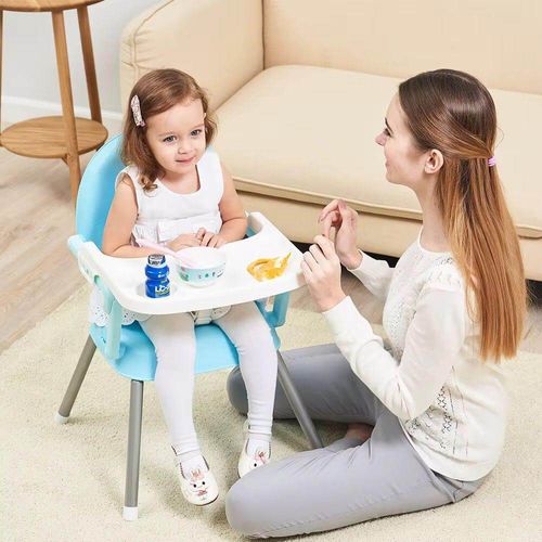 כיסא אוכל רב שלבי 3 ב 1 הופך לבוסטר צבע אפור