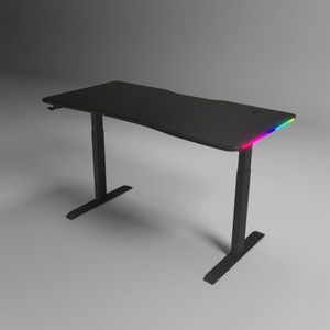 שולחן גיימינג מתכוונן Nordic Apex Frame RGB עם משטח לעכבר