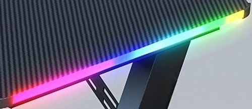 שולחן גיימינג מתכוונן Nordic Apex Frame RGB עם משטח לעכבר