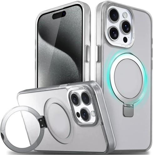 כיסוי Nanox Matte Magsafe Ring ל- iPhone 15 - שקוף