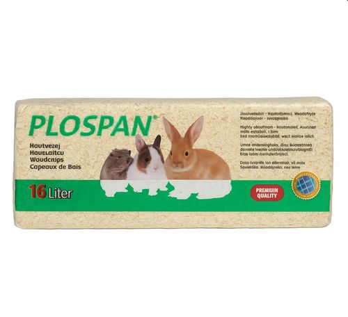 מצע עץ טבעי PLOSPAN בנפח 16 ליטר למכרסמים, ארנבות ושפנים