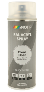 ספריי לק שקוף מקצועי למתכות ועץ 400 מ"ל - MOTIP 7242 Clear Coat