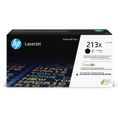 טונר שחור מקורי HP 213X W2130X (הספק 9,000 דף)