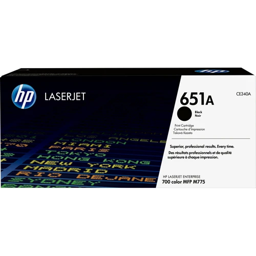 טונר שחור מקורי HP 651A CE340A (הספק 13,500 דף)