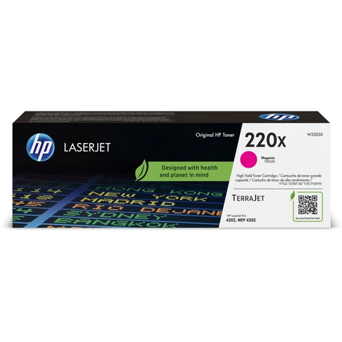 טונר אדום מקורי HP 220X W2203X (הספק 5,500 דף)
