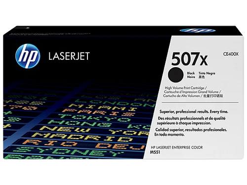טונר שחור מקורי HP 507X CE400X (הספק 11,000 דף)