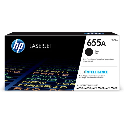 טונר שחור מקורי HP 655A CF450A (הספק 12,500 דף כל אחד)