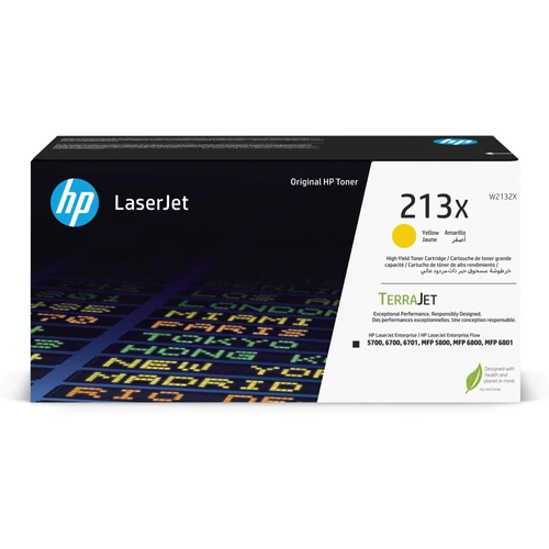 טונר צהוב מקורי HP 213X W2132X (הספק 6,000 דף)