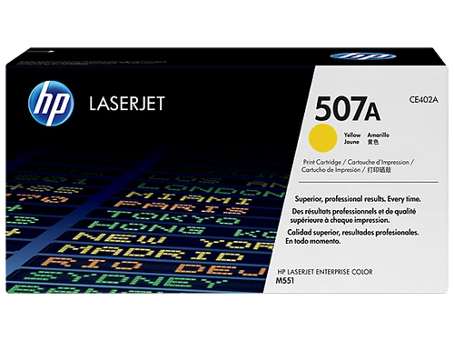 טונר צהוב מקורי HP 507A CE402A (הספק 6,000 דף)