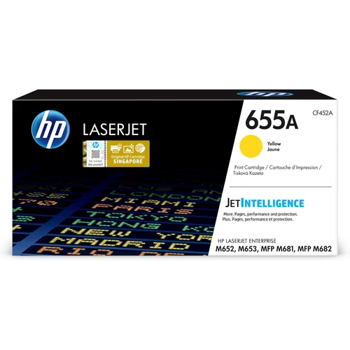 טונר צהוב מקורי HP 655A CF452A (הספק 10,500 דף כל אחד)