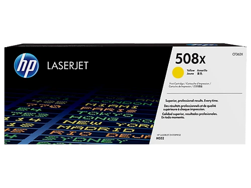 טונר צהוב מקורי HP 508X CF362X (הספק 9,500 דף)