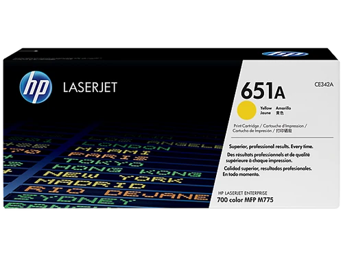 טונר צהוב מקורי HP 651A CE342A (הספק 16,000 דף)
