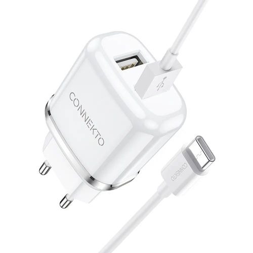 סט טעינה הכולל ראש מטען מהיר 2 יציאות USB-A וכבל USB-A ל-USB-C