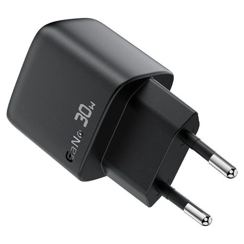 סט טעינה הכולל ראש מטען מהיר USB-C וכבל USB-C ל-USB-C, טעינת PD30W מהירה, שחור