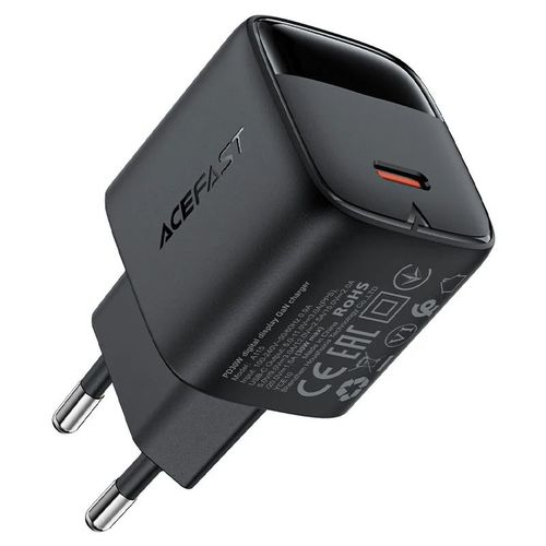 ראש מטען מהיר USB-C טעינת PD30W מהירה, שחור