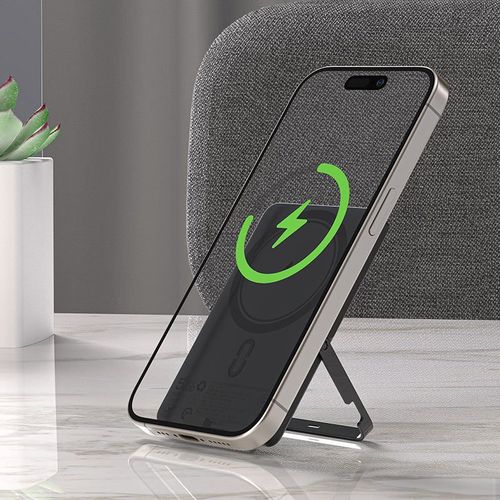 מטען נייד (סוללת גיבוי) 5000mAh לטעינה אלחוטית מגנטית מהירה PD18W, אולטרה דק