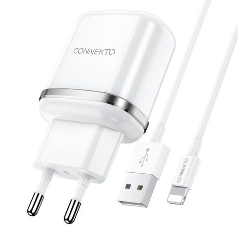 סט טעינה הכולל ראש מטען מהיר 2 יציאות USB-A וכבל USB-A ל-Lightning