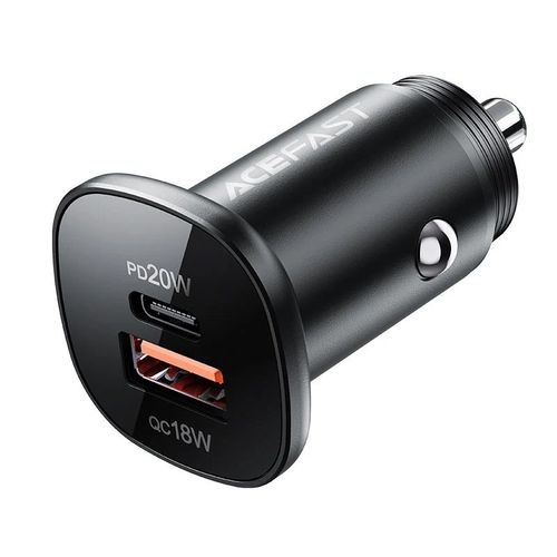 סט מטען מהיר לרכב הכולל ראש טעינה USB-C + USB-A וכבל טעינה USB-C ל-USB-C