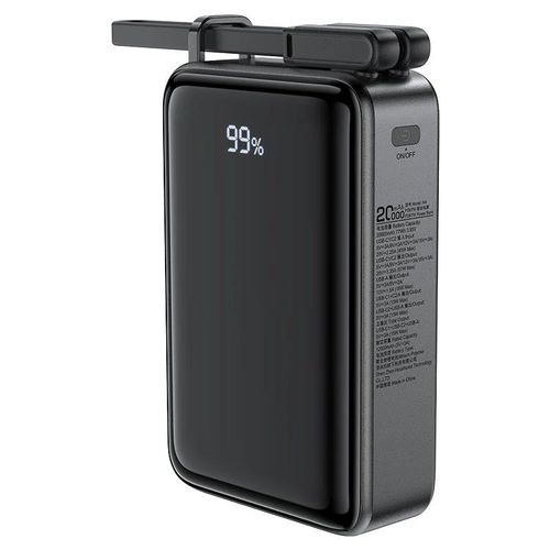 מטען נייד (סוללת גיבוי) 20000mAh לטעינה מהירה PD67W, שחור