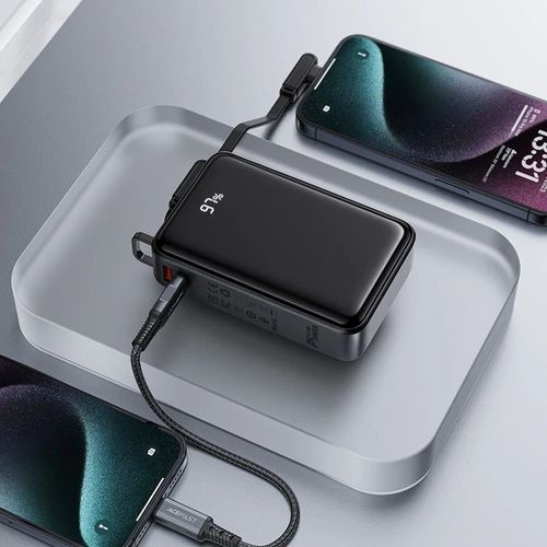 מטען נייד (סוללת גיבוי) 20000mAh לטעינה מהירה PD67W, שחור
