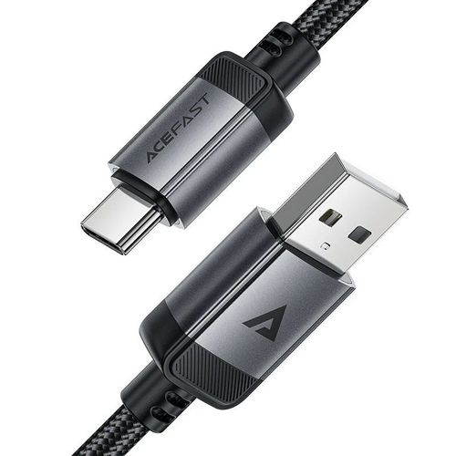 כבל סנכרון וטעינה איכותי USB-A ל-USB-C עשוי סגסוגת אלומיניום וחיפוי קלוע, 1.2 מטר