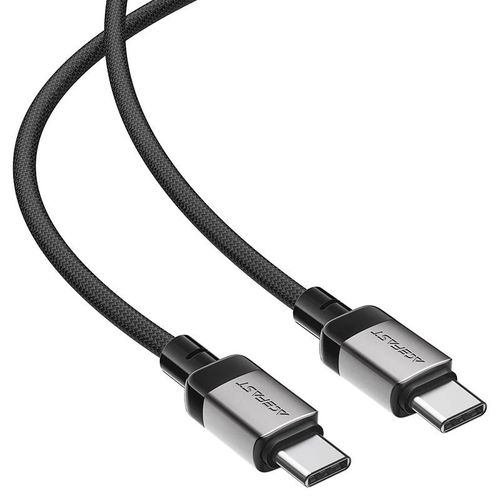 כבל סנכרון וטעינה מהירה USB-C ל-USB-C עשוי סגסוגת אבץ בחיפוי קלוע, 1.2 מטר