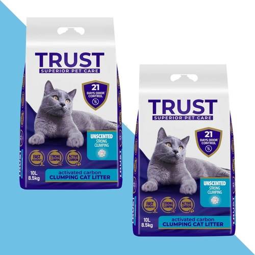 טרסט חול פחם מתגבש 10 ליטר Trust Cat Litter