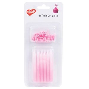 נרות אומברה ורוד