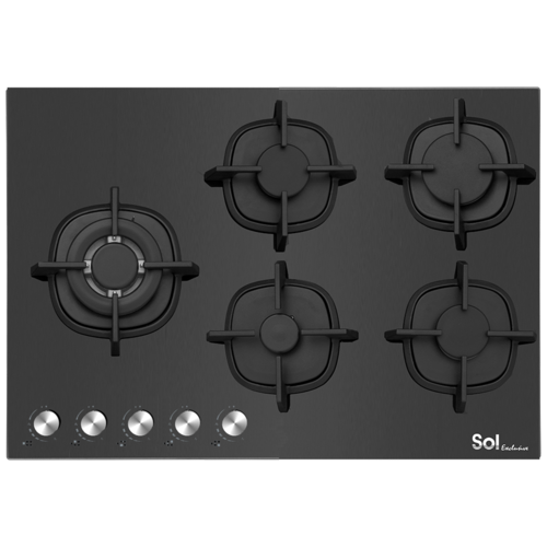 כיריים 5 להבות זכוכית מחוסמת 75 ס״מ  SOL FQ7GSW-874 