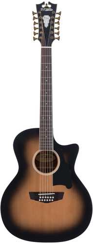 גיטרה אקוסטית 12 מיתרים מוגברת D'Angelico PREMIER FULTON AGED BURST CUTAWAY