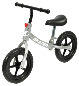 אופני איזון ודחיפה קלילים עם גלגלי "EVA 12 לגילאי שנתיים ומעלה - כסוף