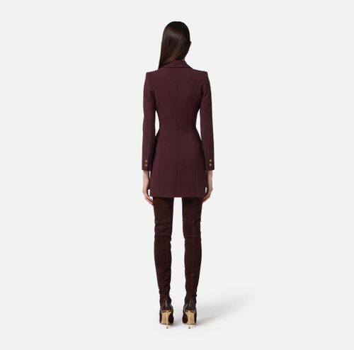 Dress in lightweight crêpe fabric with jewel chain
