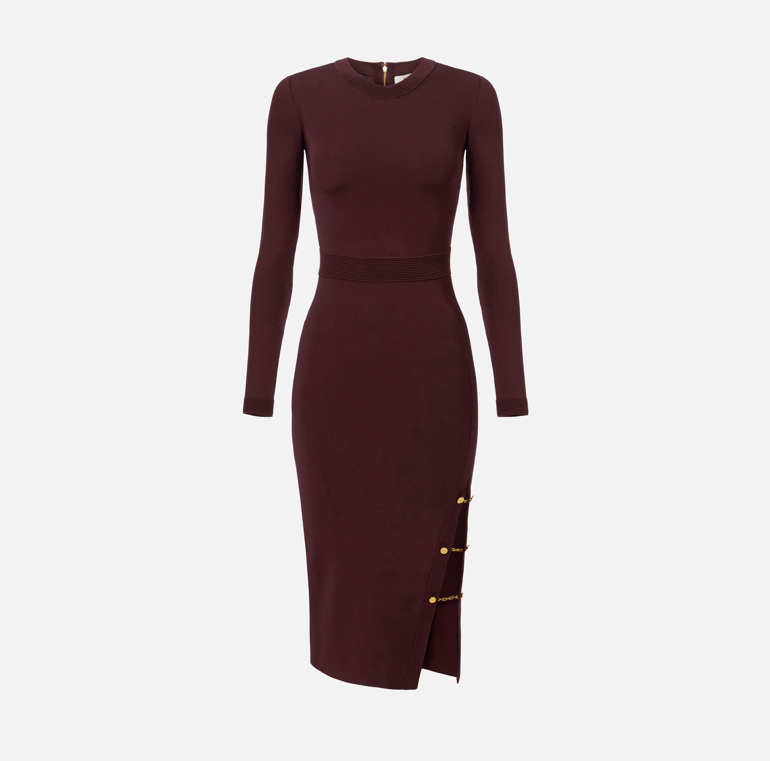 Viscose knit dress with jewel cufflinks