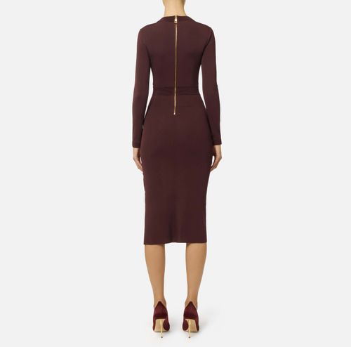 Viscose knit dress with jewel cufflinks