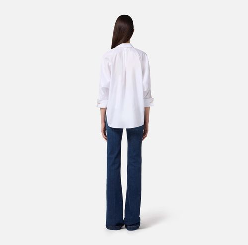 Cotton jacquard poplin shirt