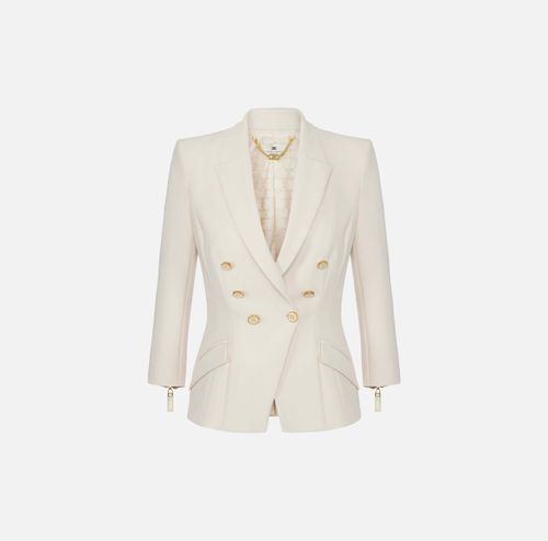 Jacket in double layer crêpe