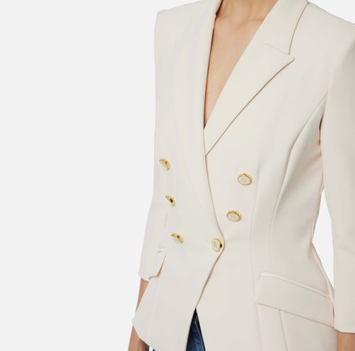 Jacket in double layer crêpe