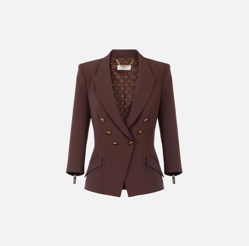 Jacket in double layer crêpe