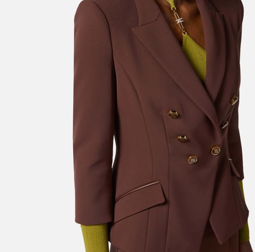 Jacket in double layer crêpe
