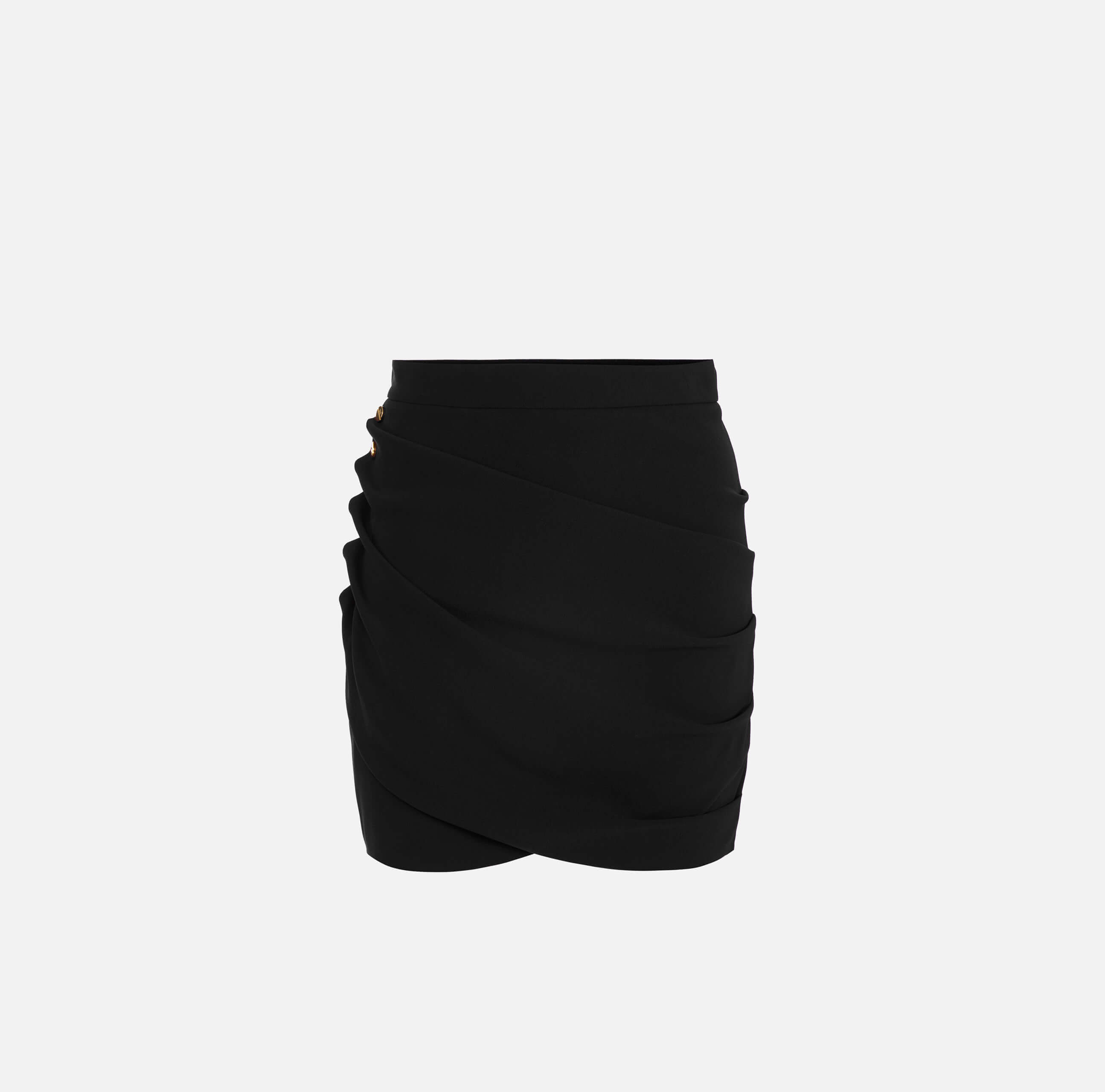 Skirt in lightweight crêpe fabric with jewel buttons