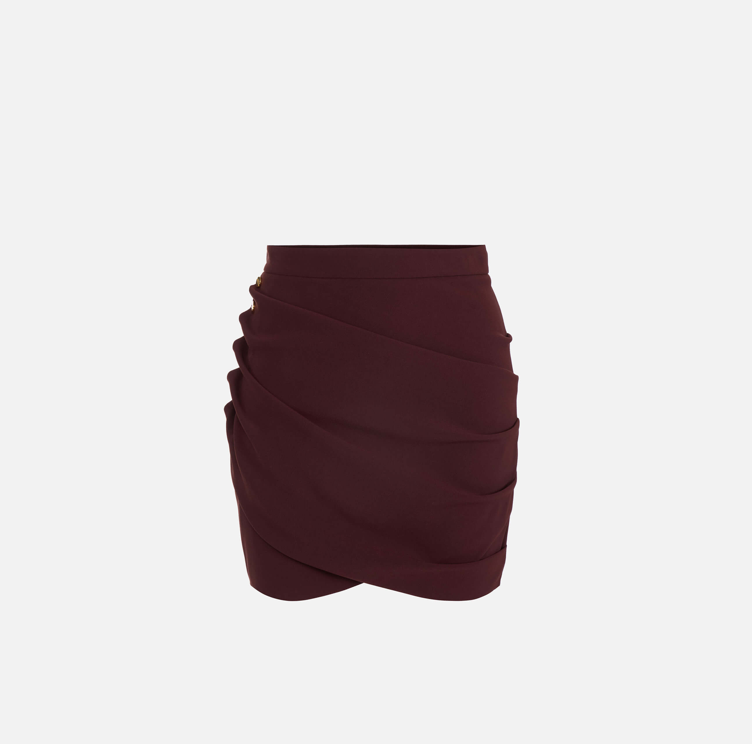 Skirt in lightweight crêpe fabric with jewel buttons