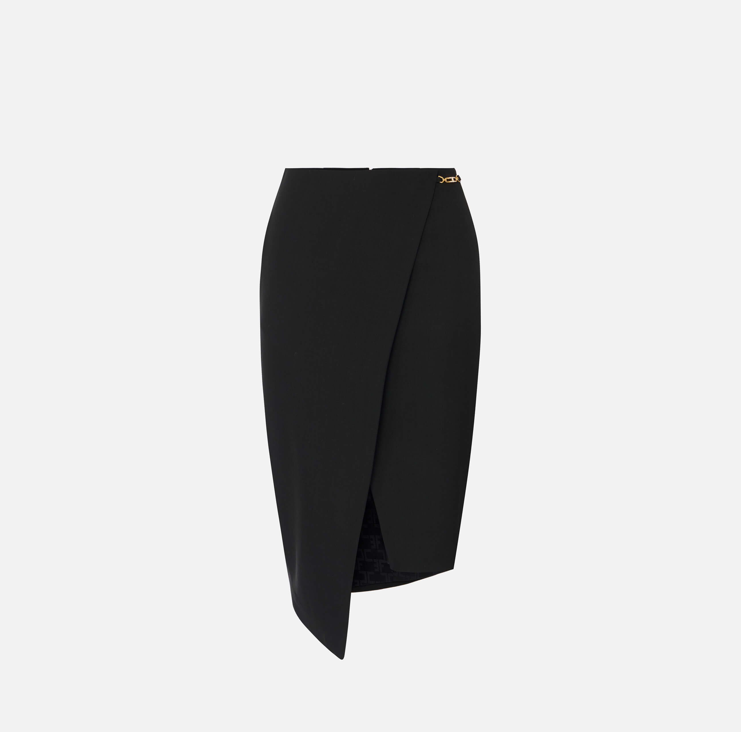 Skirt in crêpe fabric with jewel detail