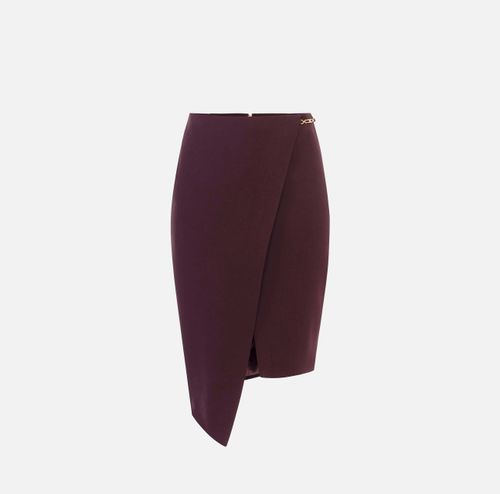 Skirt in crêpe fabric with jewel detail