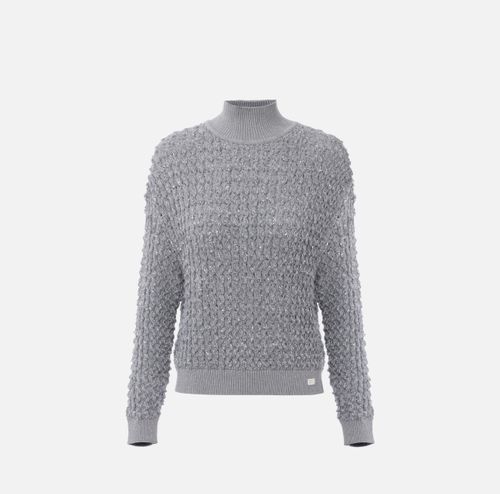 Bouclé top with sequins