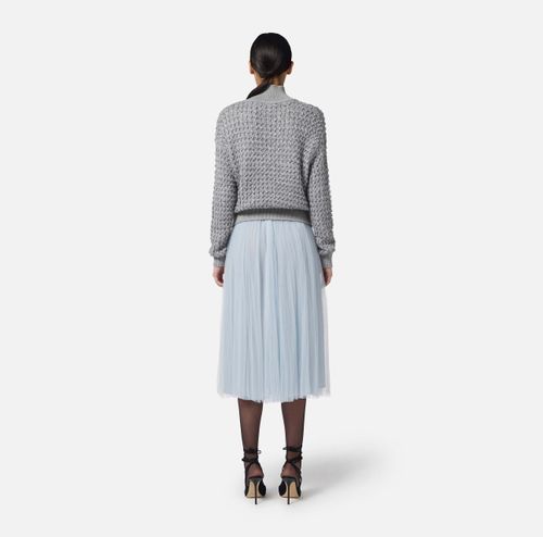 Bouclé top with sequins