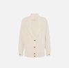 Bouclé chenille cardigan with jewel buttons