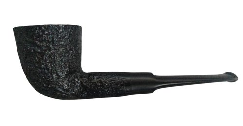 מקטרת Briar Black Curve – גימור מחוספס (Rusticated) בצורת Billiard ישרה