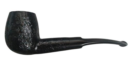 מקטרת Briar Midnight Bend – גימור מחוספס (Rusticated) עם פייה מעוגלת