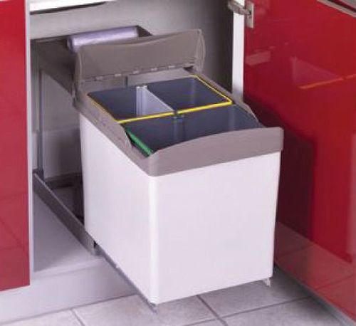 פח אשפה כפול נשלף, נפח 21X2 ליטר, דגם P538