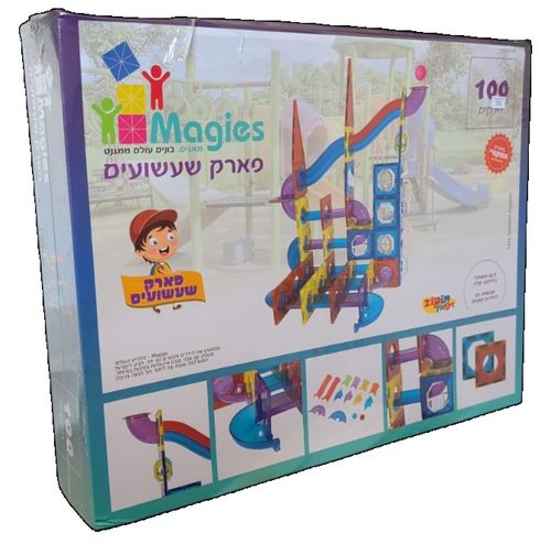 משחק הרכבה מגנטי בתלת מימד 100 חלקים - פארק שעשועים